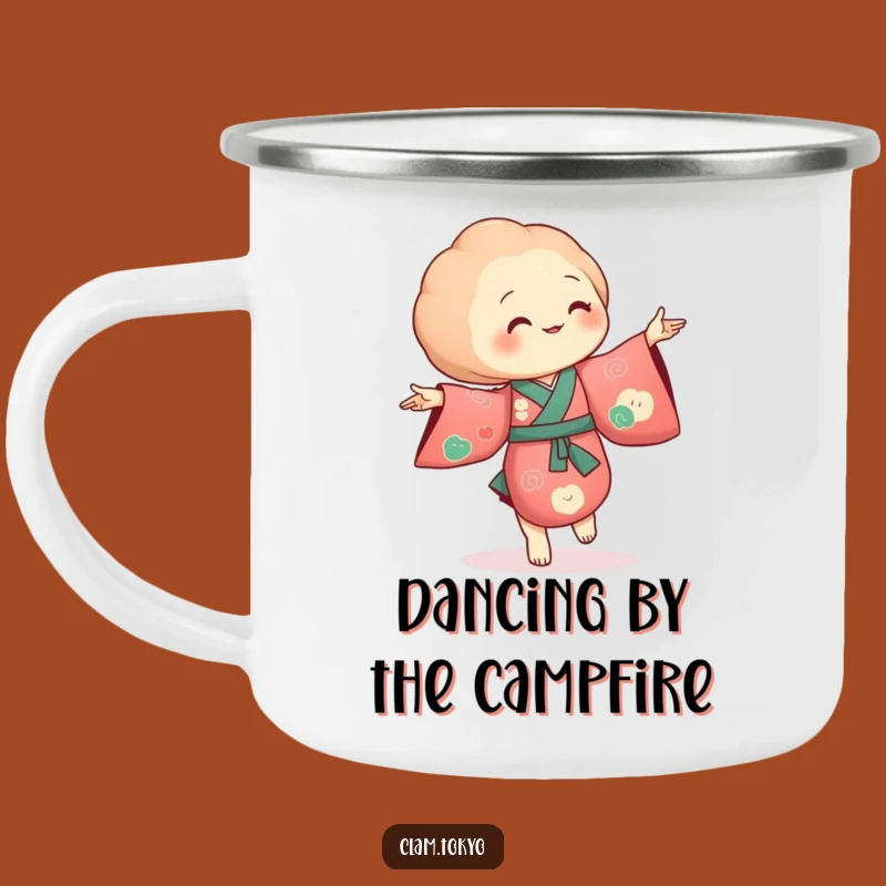 Funny Clam Kimono Camping Mug: Artistic Adventures with Dancing Clam, Perfect Gift