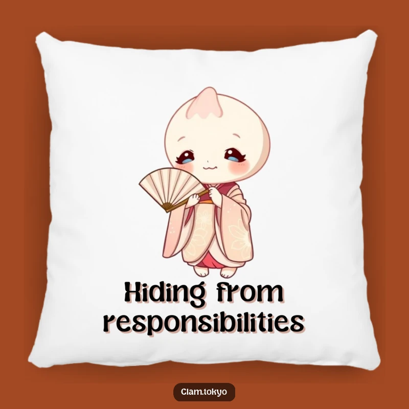 Funny Clam Kimono Pillow: Cozy Mystery with Playful Peeking Clam, Perfect Gift