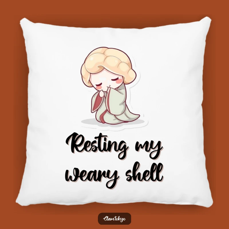Funny Clam Kimono Pillow: Elegant Comfort with a Graceful Bowing Clam, Perfect Gift