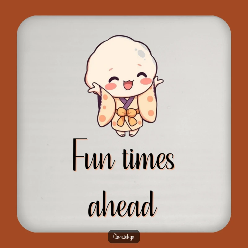 Funny Playful Clam Coaster: Reaching Kimono Clam, Protect Surfaces Playfully