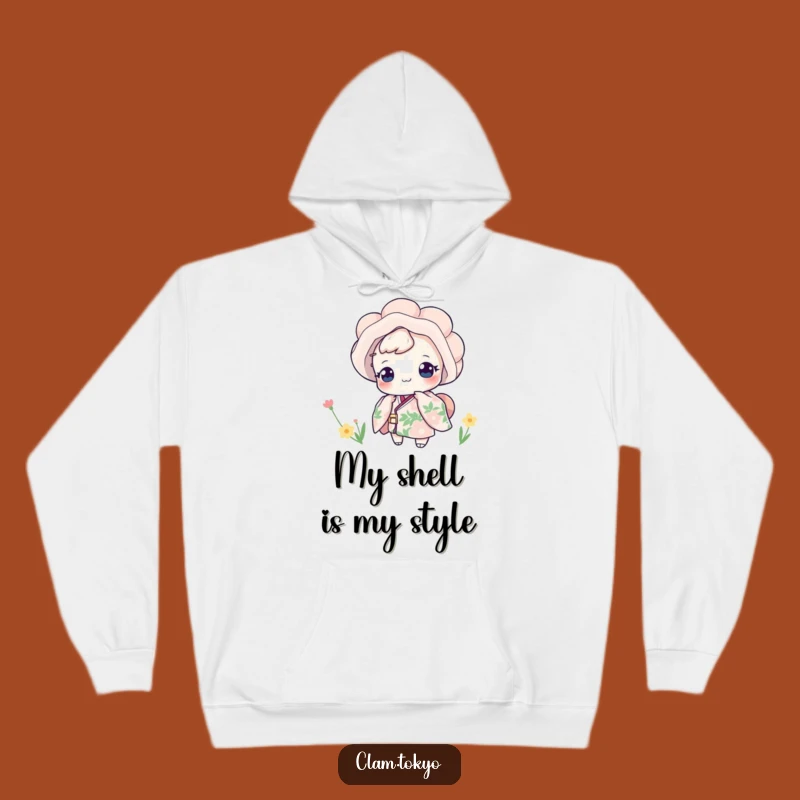 Cozy Funny Floral Kimono Clam Hoodie: Playful Peek Gift