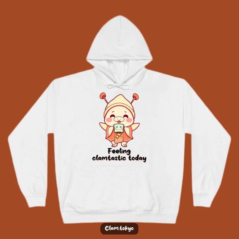 Funny Festival Clam Hoodie: Cozy Joyful Clam with Mask, Ultimate Party Hoodie