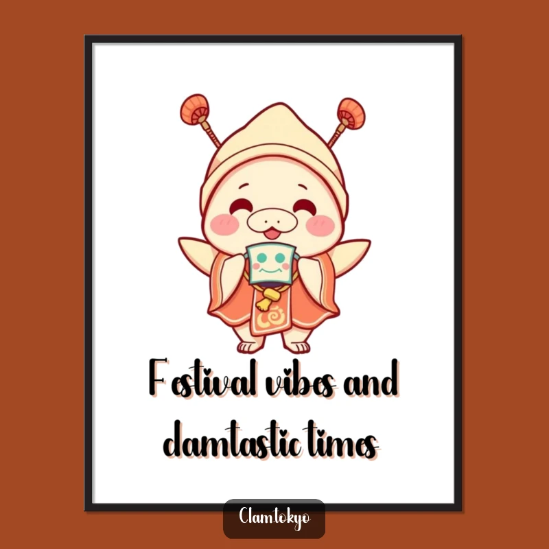 Free Printable Festive Clam Wall Art: Joyful Downloadable Decor for Party Vibes