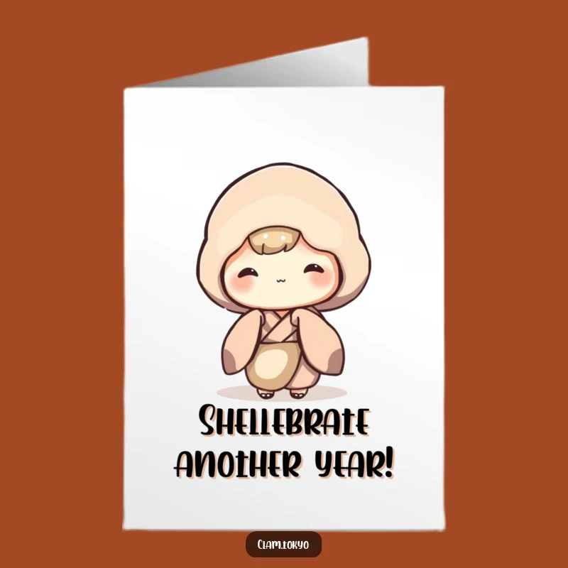 Free Printable Shy Clam Birthday Card: Funny Downloadable Gift for Introverts