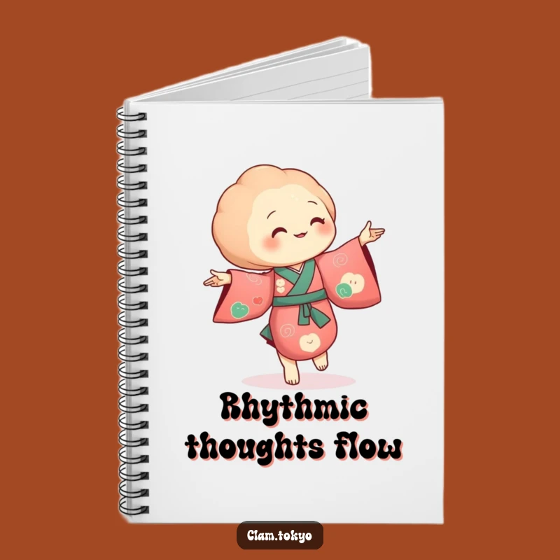 Funny Clam Kimono Notebook: Artistic Notes with Dancing Clam, Rich Colors, Perfect Gift