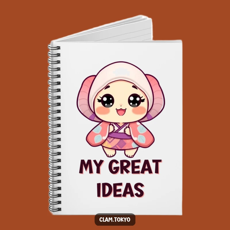 Funny Clam Kimono Notebook: Jot Down Ideas with a Vibrant, Happy Clam, Perfect Gift