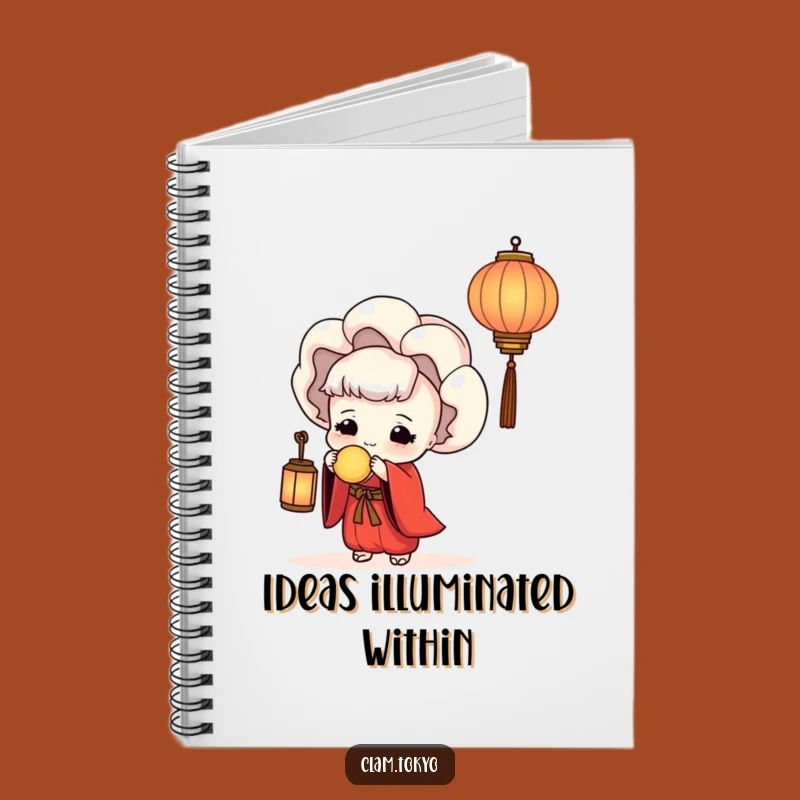 Funny Red Kimono Clam Notebook: Serene Lantern Journal