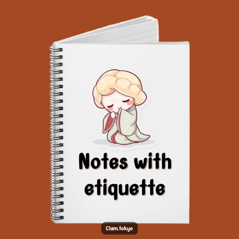 Funny Clam Kimono Notebook: Elegant Notes with a Graceful Bowing Clam, Perfect Gift
