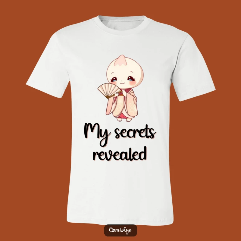 Funny Clam Kimono T-Shirt: Playful Peeking Clam, Elegant Kimono, Hilarious Gift