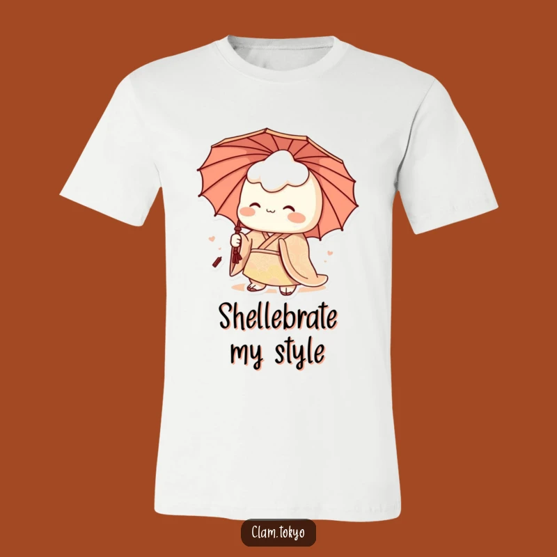 Funny Clam Kimono T-Shirt: Royal Seashell Style, Hilarious & Elegant Graphic Tee