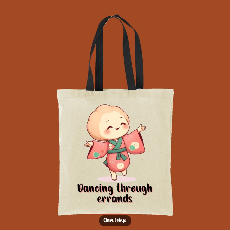 Funny Clam Kimono Tote Bag: Dancing Clam, Rich Colors, Flowing Style, Perfect Gift